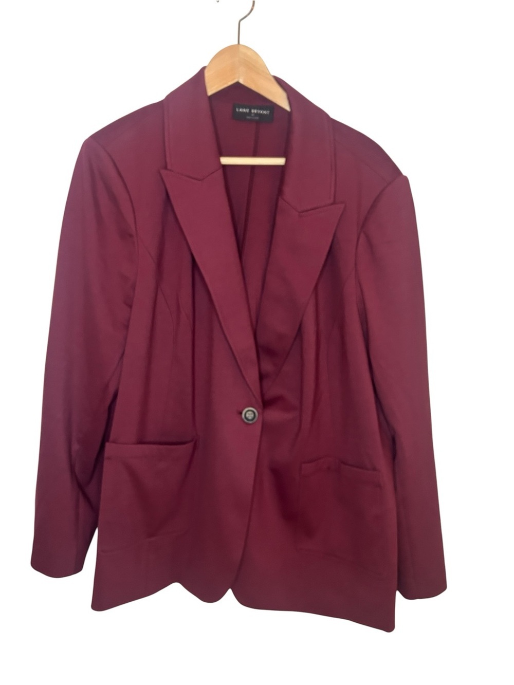Lane Bryant Burgundy Knit Blazer Jacket Size 22
